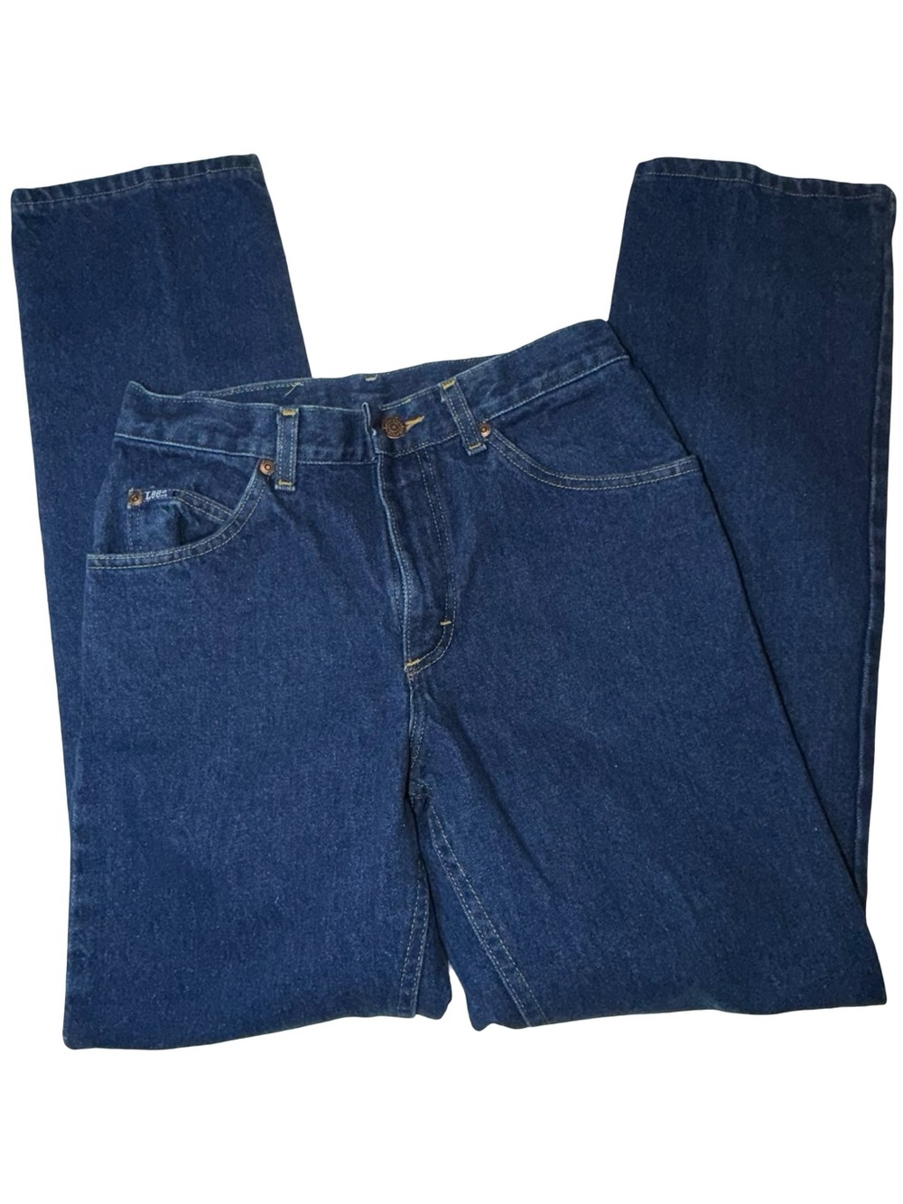 Vintage Lee Jeans Men’s 30x32 Dark Indigo Blue Straight Leg 90s Y2K Denim